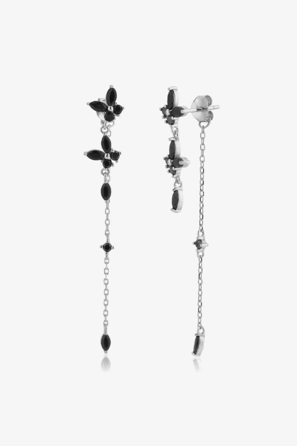 Inlaid Zircon 925 Sterling Silver Earrings - Pahabu