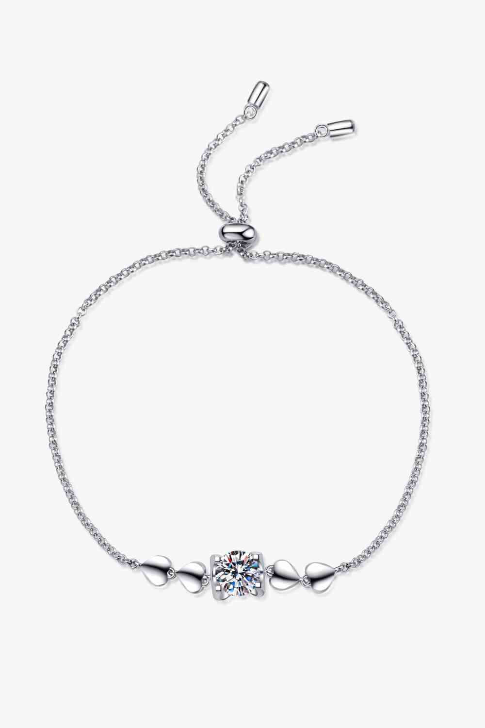 1 Carat Moissanite Heart Bracelet - Pahabu