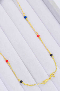 18K Gold-Plated Multicolored Bead Necklace - Pahabu - Women Fashion & Jewelry
