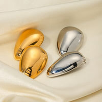 Stainless Steel Teardrop Stud Earrings - Pahabu