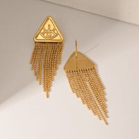 18K Gold-Plated Stainless Steel Geometric Earrings - Pahabu