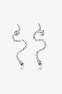 Snake-Shaped 925 Sterling Silver Earrings - Pahabu