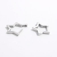 925 Sterling Silver Inlaid Zircon Star Earrings - Pahabu