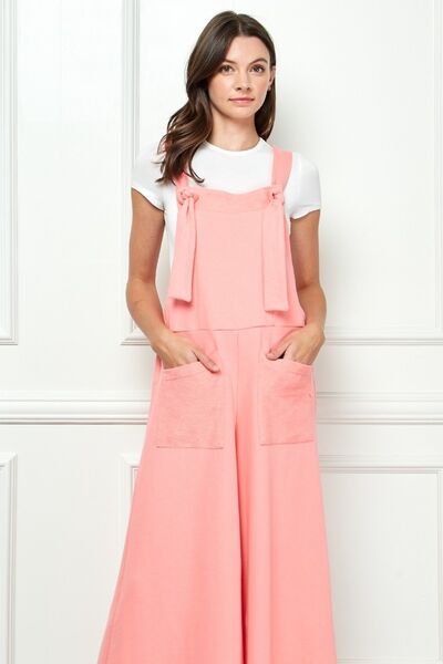 Veveret Wide Strap French Terry Overalls - Pahabu