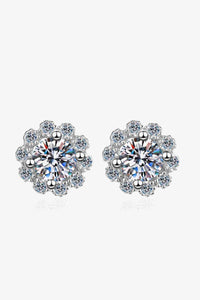 Moissanite Floral-Shaped Stud Earrings - Pahabu