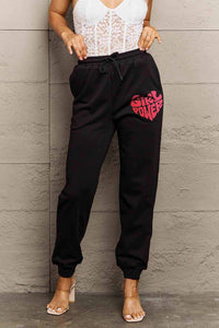 Simply Love Full Size GIRL POWER Graphic Sweatpants