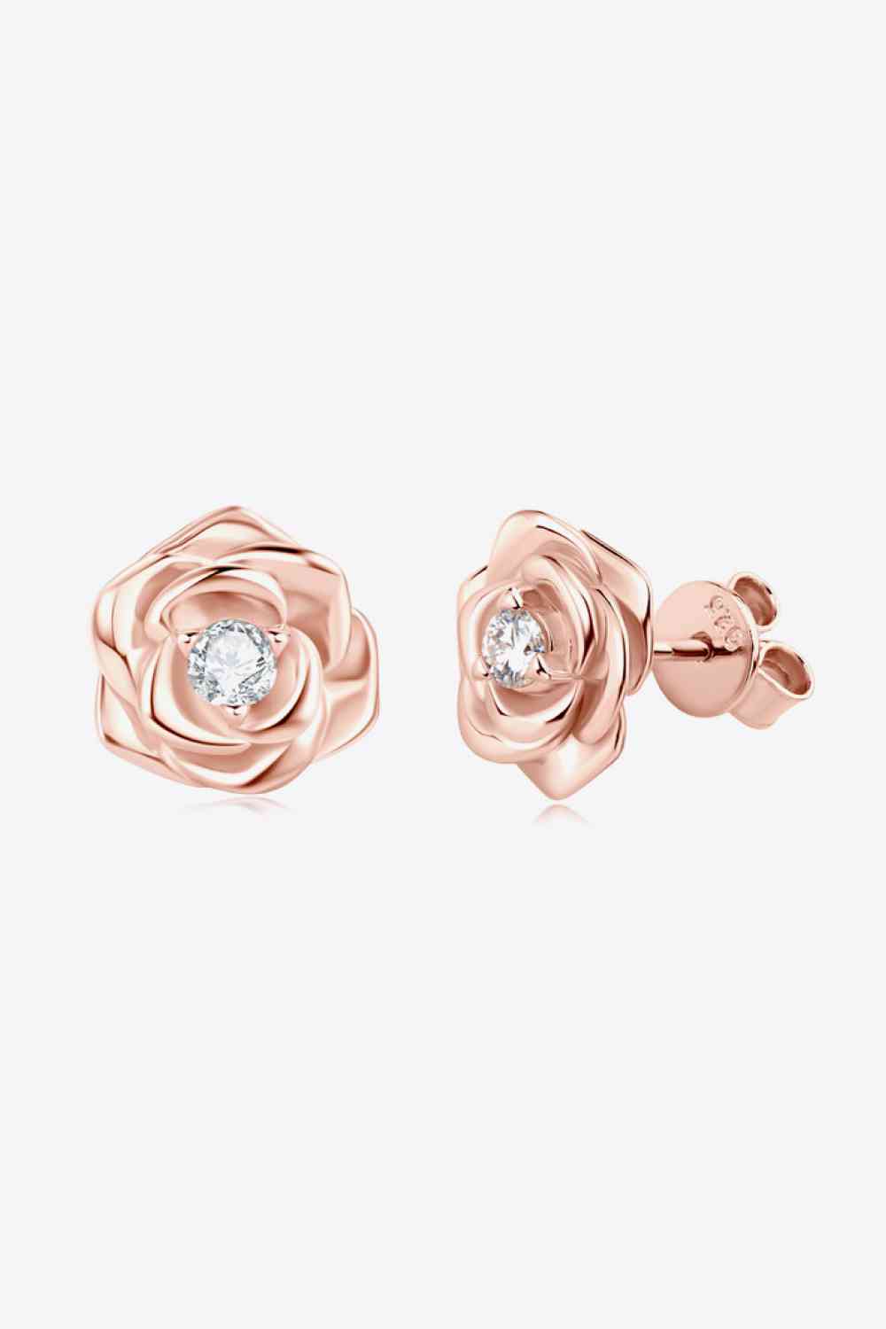 Adored Moissanite Flower 925 Sterling Silver Earrings - Pahabu