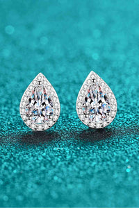 Moissanite Teardrop Stud Earrings - Pahabu