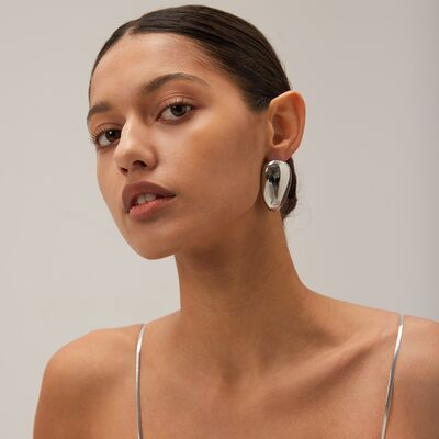 Stainless Steel Teardrop Stud Earrings - Pahabu