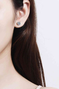 Moissanite Floral-Shaped Stud Earrings - Pahabu