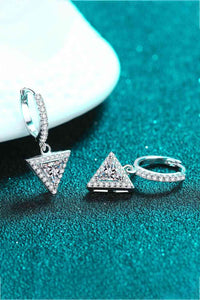 Moissanite Triangle Drop Earrings - Pahabu