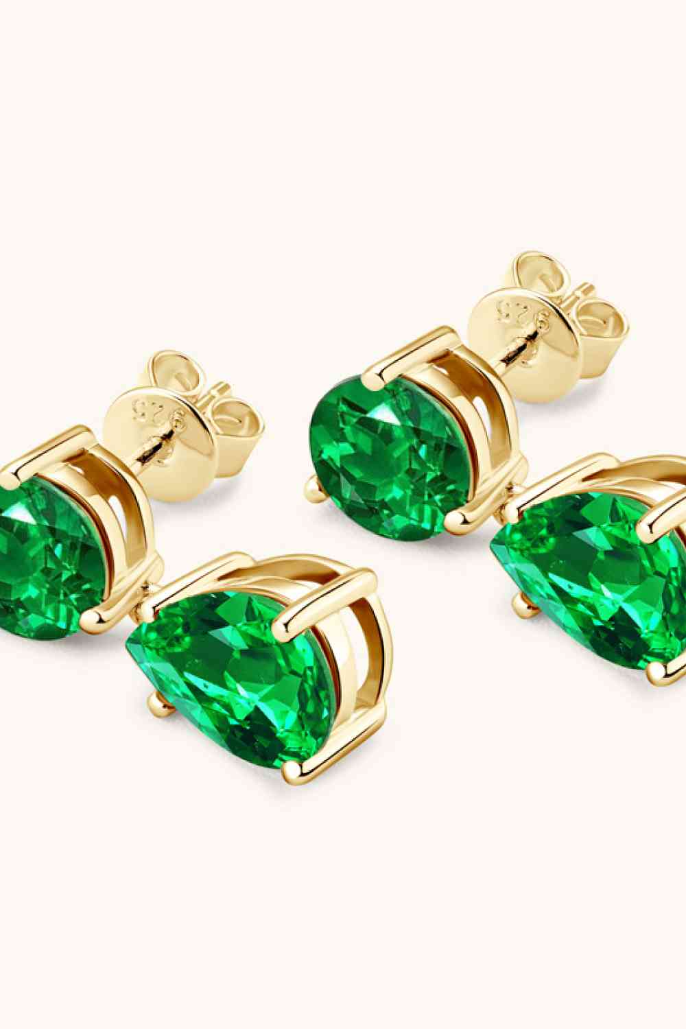 Lab-Grown Emerald Drop Earrings - Pahabu