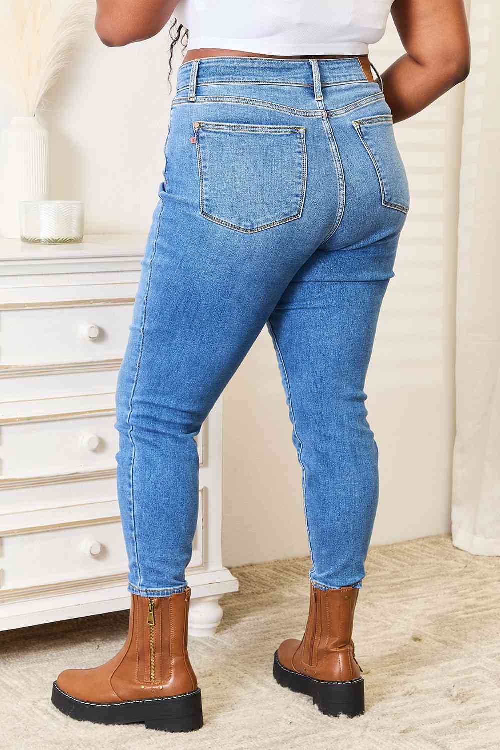 Judy Blue Full Size High Waist Skinny Jeans - Pahabu