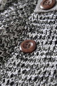 Decorative Button Mock Neck Sweater - Pahabu