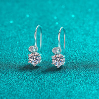 2 Carat Moissanite 925 Sterling Silver Earrings - Pahabu