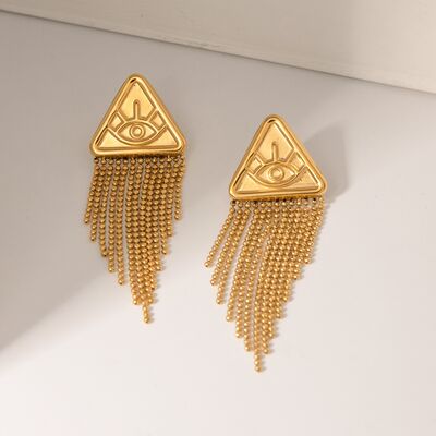 18K Gold-Plated Stainless Steel Geometric Earrings - Pahabu