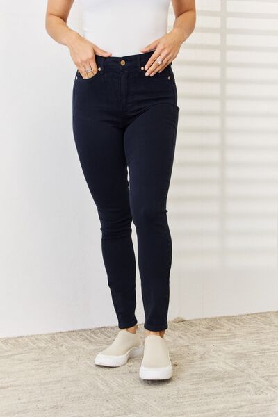 Judy Blue Full Size Garment Dyed Tummy Control Skinny Jeans - Pahabu