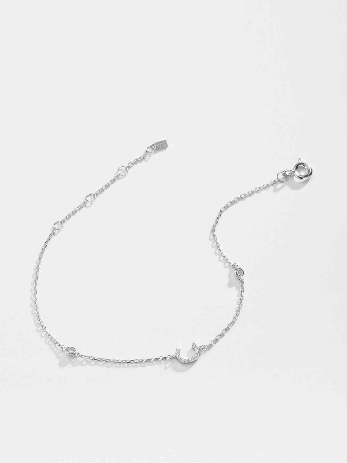 A To F Zircon 925 Sterling Silver Bracelet - Pahabu