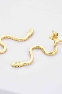 Snake-Shaped 925 Sterling Silver Earrings - Pahabu