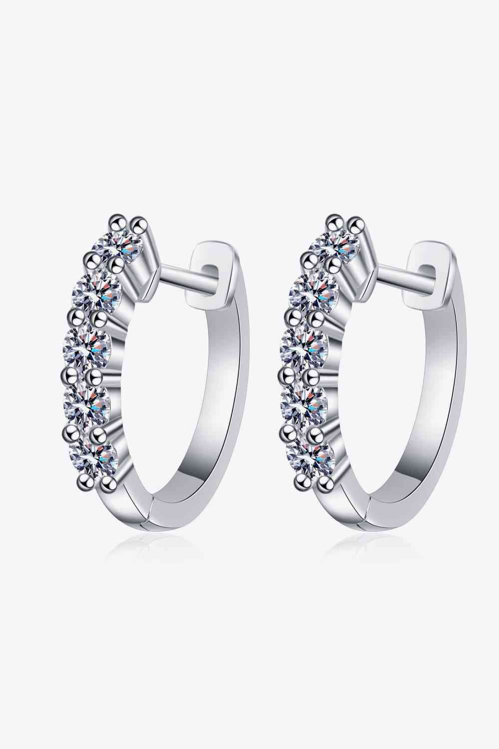 1 Carat Moissanite Hoop Earrings - Pahabu