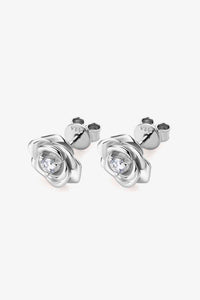 Adored Moissanite Flower 925 Sterling Silver Earrings - Pahabu