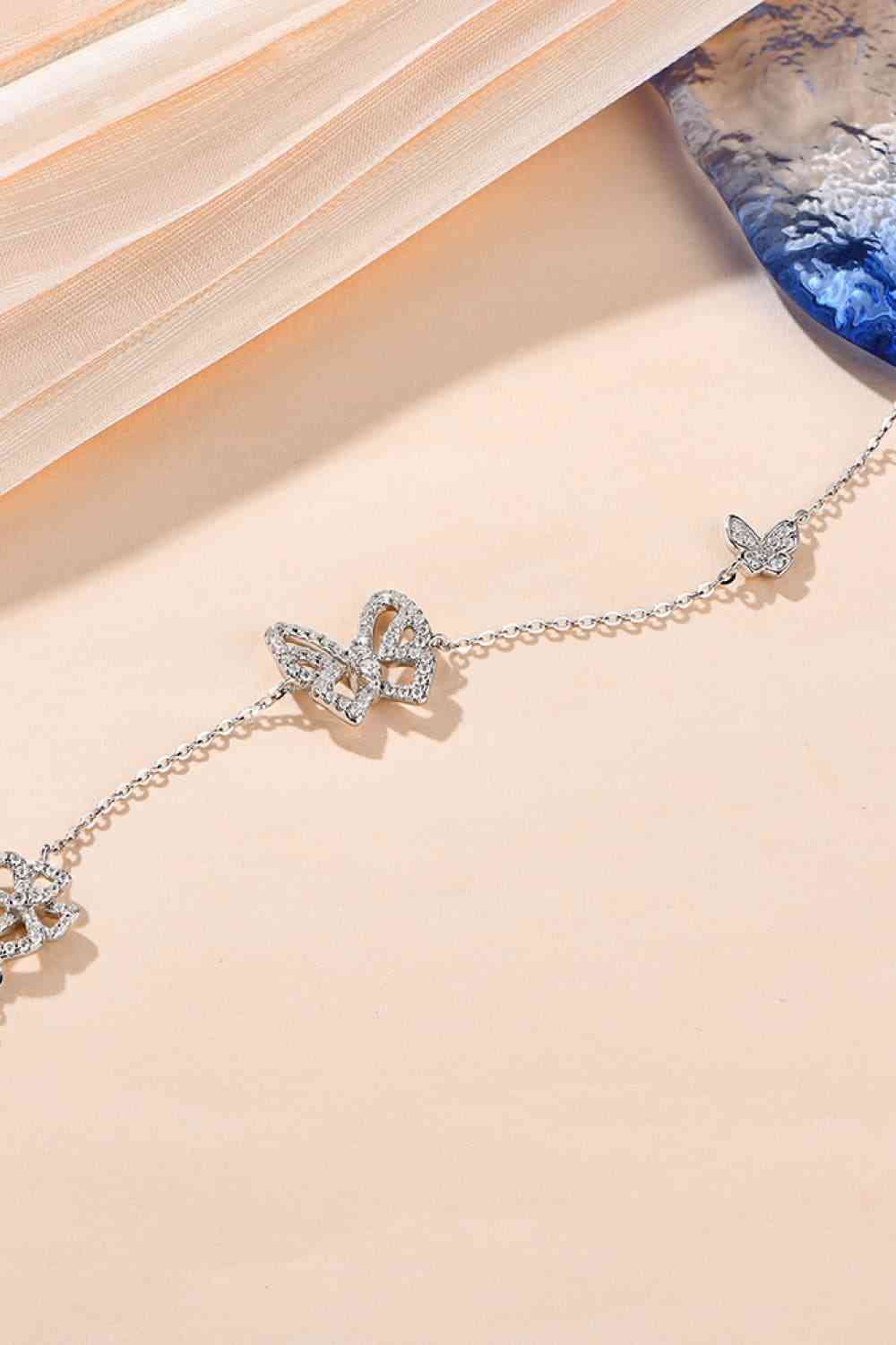 Moissanite Butterfly Shape Bracelet - Pahabu