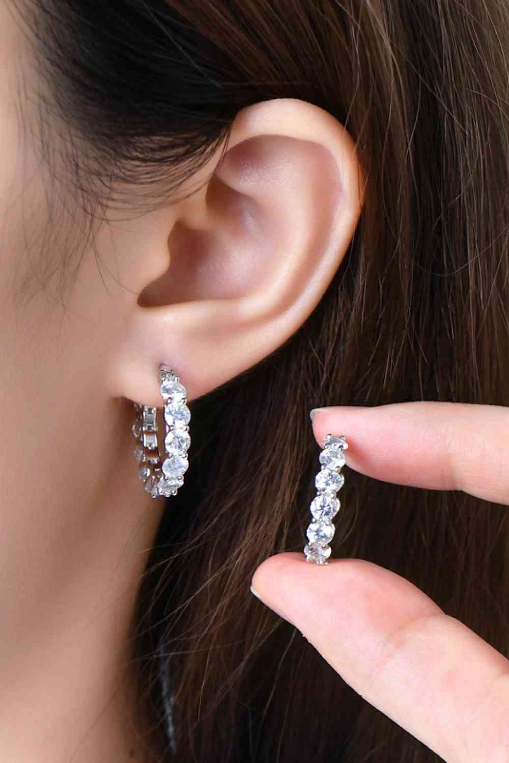 7.2 Carat Moissanite 925 Sterling Silver Earrings - Pahabu