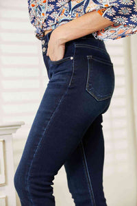 Kancan Full Size High Rise Wide Waistband Bootcut Jeans - Pahabu