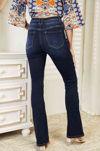 Kancan Full Size High Rise Wide Waistband Bootcut Jeans - Pahabu