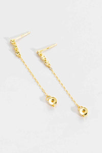 Zircon 925 Sterling Silver Chain Earrings - Pahabu