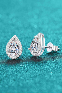 Moissanite Teardrop Stud Earrings - Pahabu