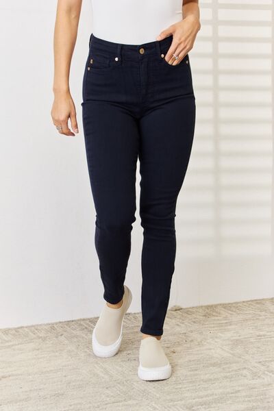 Judy Blue Full Size Garment Dyed Tummy Control Skinny Jeans - Pahabu