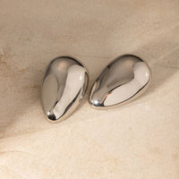 Stainless Steel Teardrop Stud Earrings - Pahabu