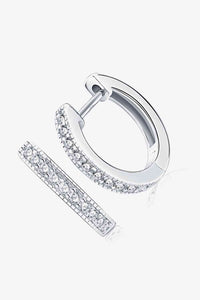 Inlaid Moissanite Hoop Earrings - Pahabu